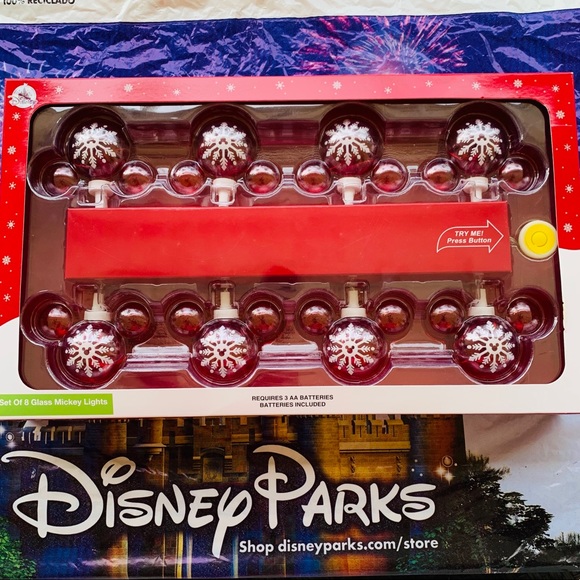 Disney Mickey Mouse Glass String Christmas Lights - Picture 1 of 8